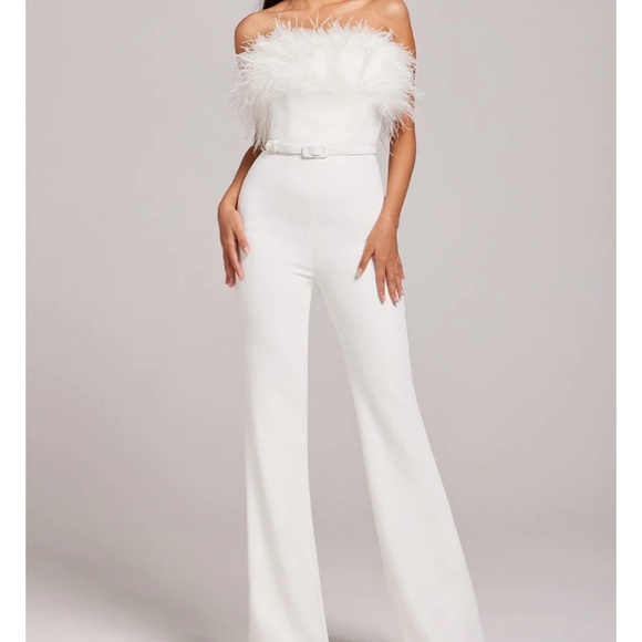 NWT Nadine Merabi Colette Jumpsuit in White Size XS - Picture 3 of 7